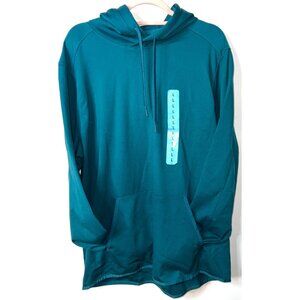 Members Mark Green Hoodie L Hidden Security Pocket Adj Drawstring Rayon/Nylon/Sp